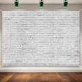 7x5ft White Brick Wall Backdrop for Photography | Fabric Photography Background Brick Wall Decor for Photoshoot Newborn Baby Shower Video Conference Studio Props by Dormirpilow