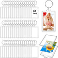 ZZYFGH 50 Pcs Photo Keychain (1.3 x 2inch) Mini Transparent Picture Keychain, Acrylic Photo Insert Keychain DIY Christmas Favor Graduation Gift - Suitable for Photo Size 1.1 inch x 1.8 inch by ZZYFGH