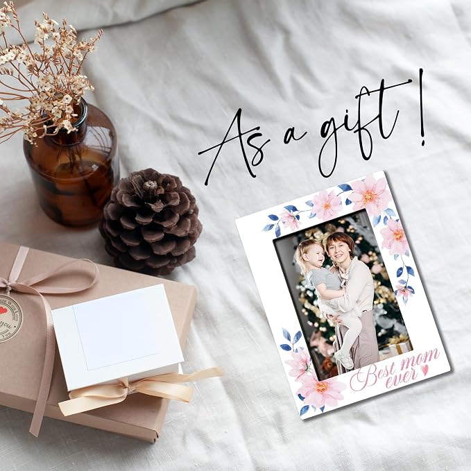 Mom Picture frame 4 x 6 Photo , Best Mom Ever Picture Frame With Back Bracket, Home Office Desktop Display, Mother Birthday Gifts Mothers Day Decor, Women's Home Office Decor And Accessories -D03 - Image 7