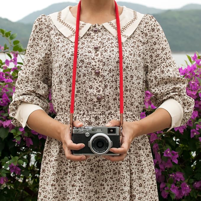 VKO Camera Strap,Soft Rope Camera Neck Strap, Shoulder Strap for DSLR SLR Mirrorless Camera with Round Hole Interface 100cm - Image 2