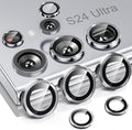 Hoerrye for Samsung Galaxy S24 Ultra Camera Lens Protector - Silver | Top 9H+ Tempered Glass, 12FT Military Grade, Case Friendly, Invisible Fit, Camera Screen Protector Cover Accessories by Hoerrye