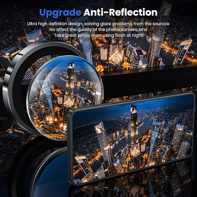 WSKEN for Samsung Galaxy S26 Ultra Camera Lens Protector - Ultra Thin | Case Friendly, 9H Shatterproof Tempered Glass, Anti Scratch Metal Circle, Camera Screen Protector Cover Accessories, Black - Image 3