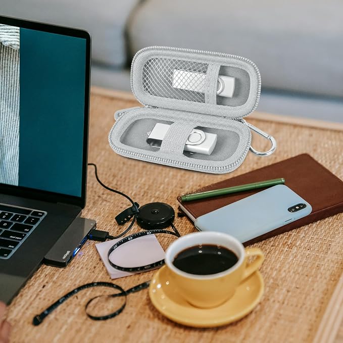 USB Flash Drive Case, SD Card/Thumb Drive/Memory Cards Holder, Bag Only | SDXC/SDHC Storage, Electronic Accessories Organizer for SanDisk / for Samsung, for Students/IT/Office/School/Travel, Silver - Image 8