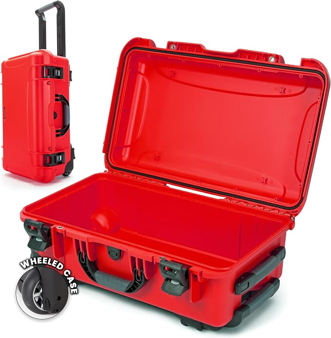 NANUK 935 Hard Case Empty - Waterproof with Wheels, 22"x14"x9" - Dustproof and Impact Resistant, Carry-On Approved for Most Airline - Red by NANUK
