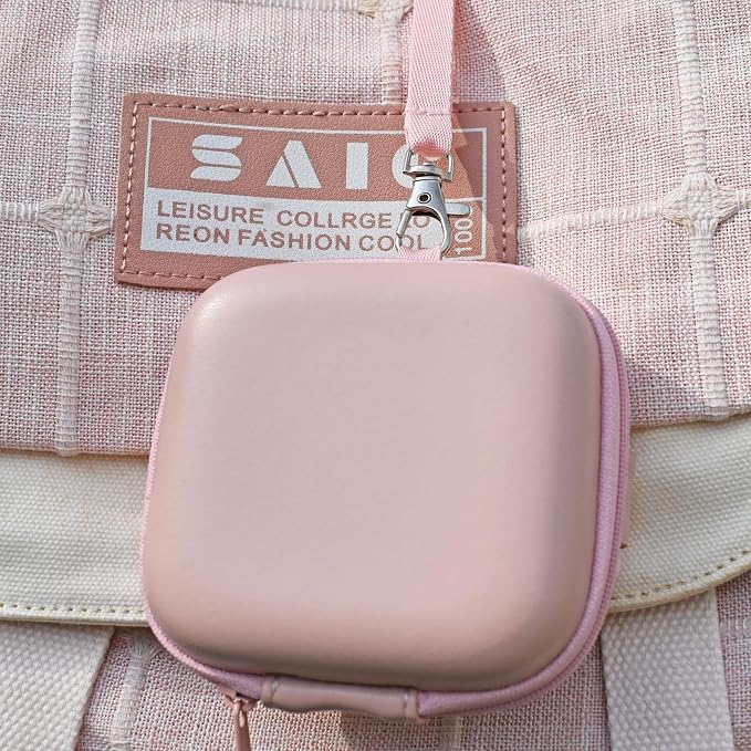 Wireless Lavalier Microphone Case Mini Mic Case for Wireless lavalier microphones Wireless Microphones Mini Tiny Mic Lapel Clip Microphones (PINK) - Image 7