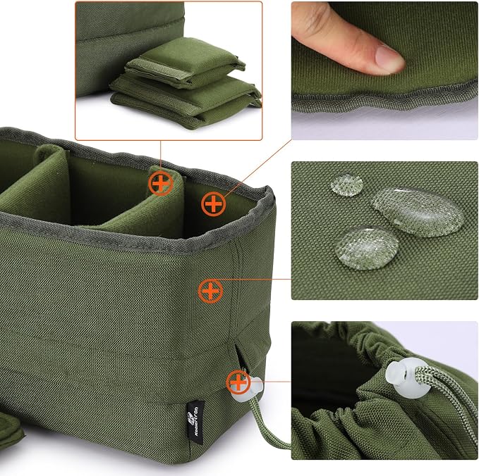 Koolertron Waterproof DSLR Camera Bag with Removable Insert, Adjustable Compartments, Fits in Camera Bags - Protective Case for DSLR/SLR Cameras & Accessories - Image 5