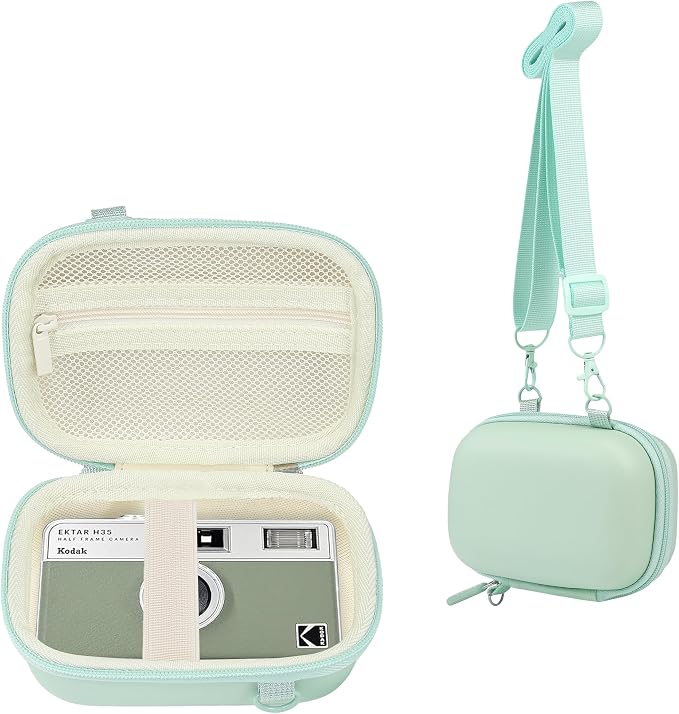 Leayjeen Hard EVA Case for KODAK EKTAR H35 H35N Film Camera - Green | Compatible with KODAK Ultra F9/M35/M38/RETO/Paper Shoot 35mm Camera, EVA Hard Shell, Fits Film Rolls (Case Only) by Leayjeen