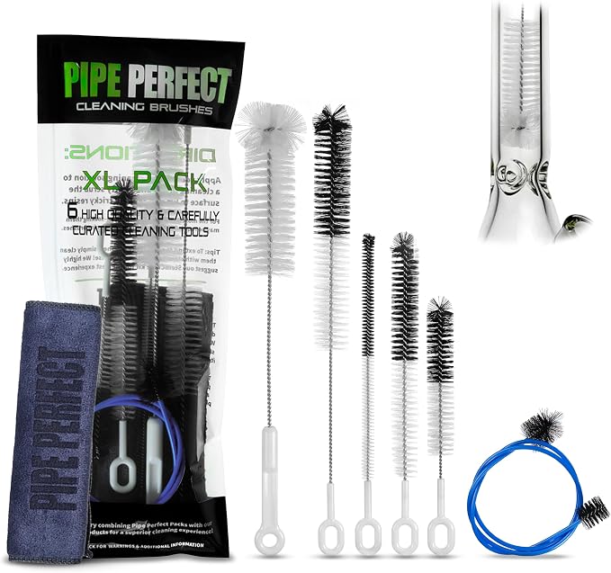 P.Perfect | XL Brush Pack | Large Heavy Duty Pipe Tube Cleaning Brush Kit, 6pcs by StemClenz