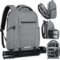 SDYSM Camera Bag Backpack Professional for DSLR SLR Mirrorless Camera | 14 Inch Waterproof Camera Laptop Backpack with Rain Cover Anti Theft Travel Case Large Capacity Photography Backpack, Grey by SDYSM