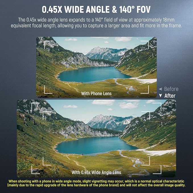 NEEWER Basics 2 in 1 Phone Camera Lens Accessories Kit, HD 0.45x Wide Angle + 15x Macro, 37mm Lens Clamp Compatible with iPhone Samsung Android Smartphone, LS-67 - Image 3