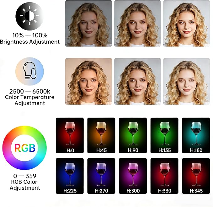 Suptig Magnetic Selfie Light, Selfie Light Phone Light Compatible for iPhone Magsafe, RGB 360° LED Ring Light for Phone with Mirror for Selfies/Photography/Vlog/TikTok/Video Conference - Image 4