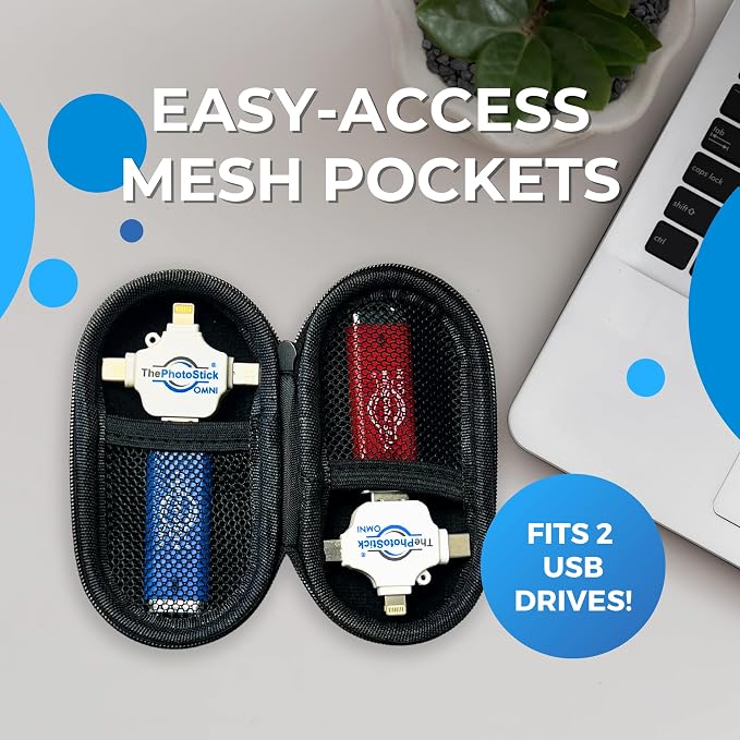 ThePhotoStick® Omni Case - Shockproof, Water Resistant Portable USB Storage | USB Organizer, Water-Resistant, Shockproof Case, Tech Accessories, Compact and Portable, USB Protection, Travel Case - Image 5