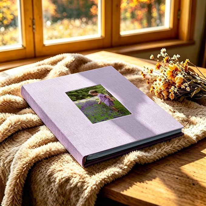 Photo Album 8x10, Pack of 2 Linen Picture Book, 26-Page Album Holds 52 Photos Art Presentation Folder for Picture or Certificates Storage - Image 3
