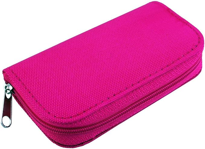 Memory Card Case - Mixtecc Carrying Case Suitable for Micro SD, Mini SD and 4X CF, Card Holder Bag Wallet for Media Storage Organization (Pink) - Image 3