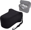 JJC Black Ultra Light Neoprene Camera Case for Fujifilm Fuji X-T100 X-T30 X-T20 X-T10 +50-200mm/50-230mm Lens, Pouch Bag for Olympus E-PL8 E-M5II E-M10 II, Canon M50 M5 with Telephoto lense by Fotasy