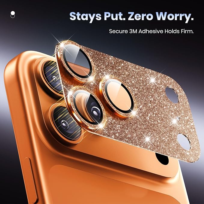 for iPhone 17 Pro Max Camera Lens Protector - 12FT Shatterproof | Military Grade Protection, Strong Adsorption, 9H+ Tempered Glass Camera Screen, Full Protective Cover, Case Friendly - Image 5
