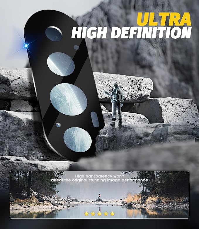 Orzero (5 Pack Camera Lens Protector Compatible for Google Pixel 11 Pro, Protector de Cámera Tempered Glass 9H Precise Camera Cutouts Anti-Scratch Does Not Affect Night Shots and Flash - Image 6