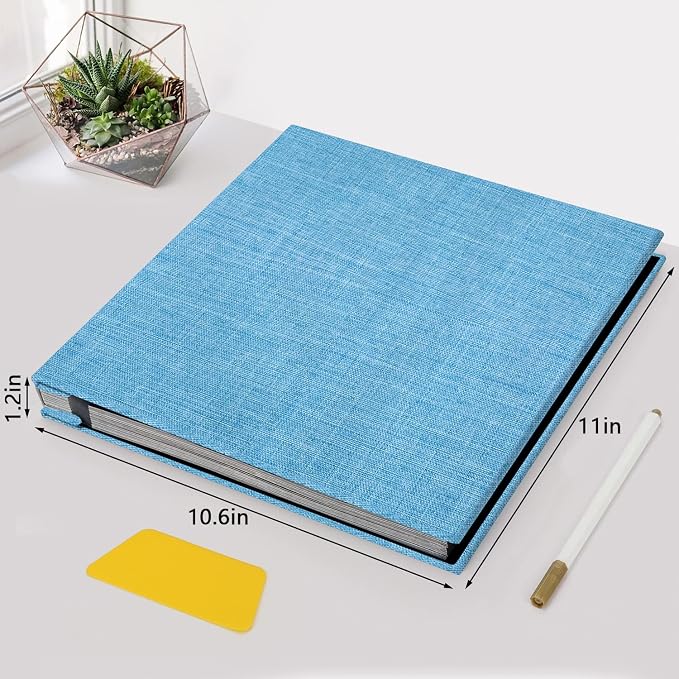 Zesthouse Photo Album Self Adhesive Pages, 60 Pages Magnetic Scrapbook Albums with Sticky Page, Photos Album Holds 8x10 & 5X7 & 4x6 & 6x8 & 3x5, Large Picture Book Ideal Gift for Family Wedding Baby - Image 2