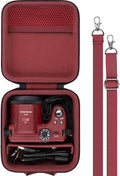 Case for KODAK PIXPRO AZ653/AZ401/AZ405/AZ425/AZ528 Digital Camera | Protective Storage Box, Portable Carrying Box, Smooth Zipper, Travel-ready, Shoulder Strap Covenient to Carry, Red Case by Baval