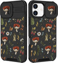 for iPhone 17 Case - Women Cute Phone Cover Girly Pretty Fancy Unique Aesthetic Design Slide Camera Cover Protective Case for Apple for iPhone 17, Mushroom Floral by Goocrux