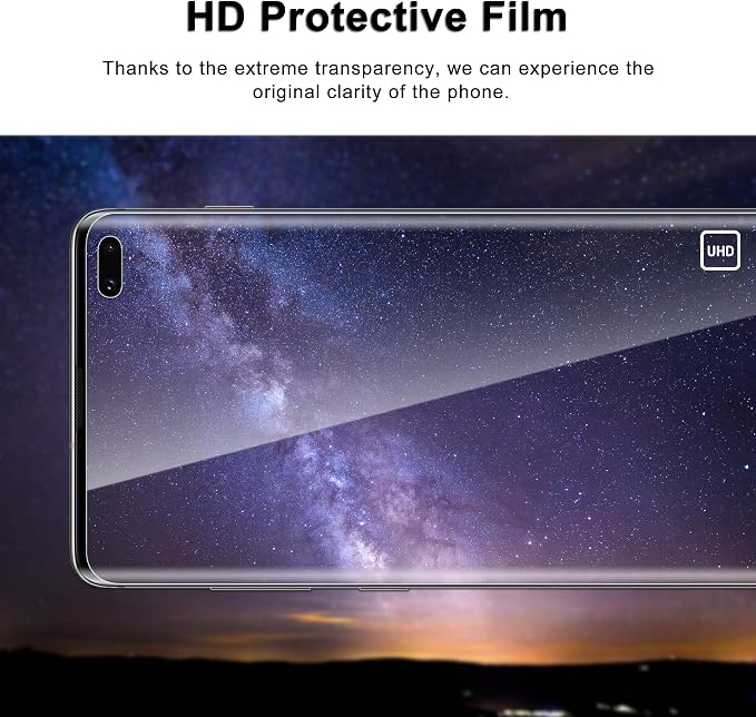 2+2 Pack for Samsung Galaxy S10 Plus Screen Protector, 9H Tempered Glass + Camera Lens Protector, Full Coverage, Case Friendly, Anti-Scratch, Bubble-Free for S10 Plus 5G 6.4” - Image 8