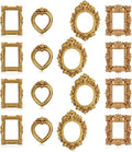 Ymapinc 16Pcs Small Gold Picture Frames, Vintage Baroque Mini Gold Frames for Crafts, Resin Picture Frame for Wedding/Christmas/DIY Decor, Mini Antique Frame by Unknown