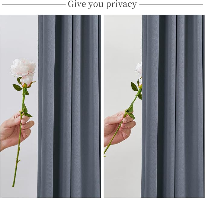 10x10 Charcoal Backdrop Curtain for Parties Wedding Wrinkle Free Silver Grey Photo Curtains Backdrop Drapes Fabric Decoration for Birthday Party Baby Shower 5ft x 10ft,2 Panels - Image 8