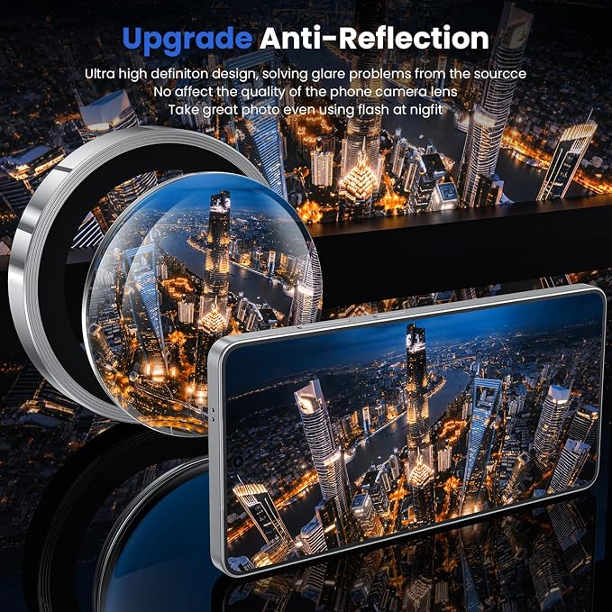 WSKEN for Samsung Galaxy S26 Ultra Camera Lens Protector - Ultra Thin | Case Friendly, 9H Shatterproof Tempered Glass, Anti Scratch Metal Circle, Camera Screen Protector Cover Accessories, Silver - Image 2