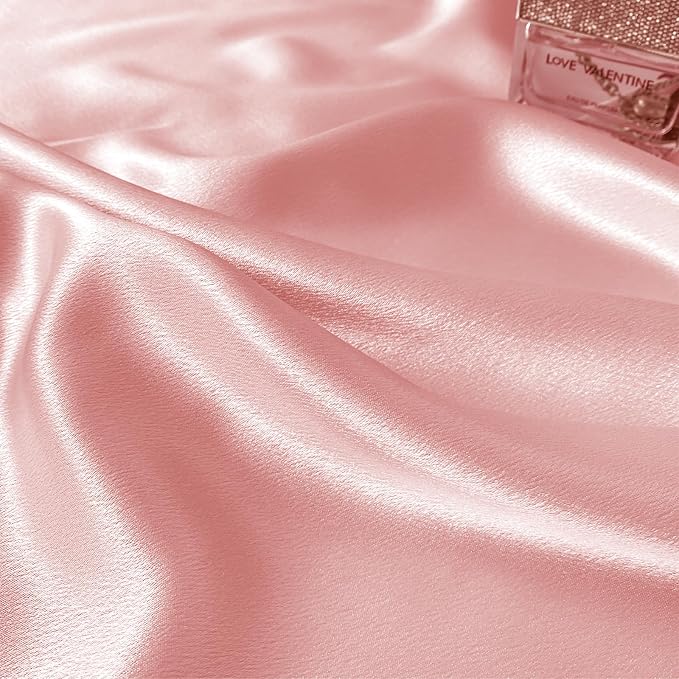 RUDONG M Satin Photography Backdrop, Pink, 3.3x2.5ft | Wrinkle-Free, Silky Fabric, For Jewelry/Cosmetics/Flat Lay/Studio, 100x75cm - Image 7