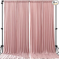 32ftx10ft Wrinkle Free Dusty Rose Backdrop Curtain - 10 Feet Photography Backdrop Drapes, Silky Polyester Back Drop Cloth for Wedding Baby Shower Balloon Arch Background by Unknown
