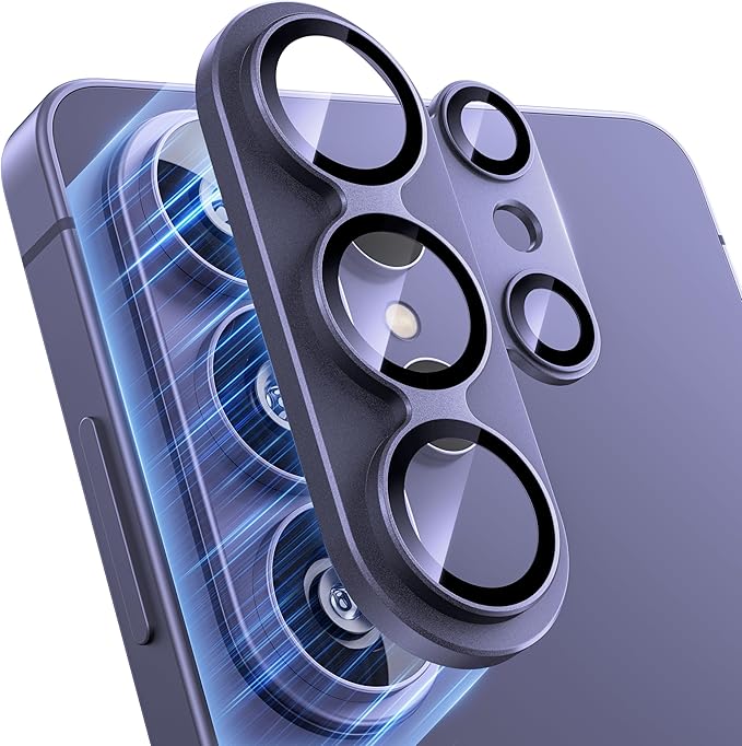 WSKEN for Samsung Galaxy S26 Ultra Camera Lens Protector - Full Coverage | Military Grade Shatterproof, Matte Alloy, Tempered Glass Rear Camera Screen Protector for Galaxy S26 Ultra, Purple by SmartProtectionGreenerFuture