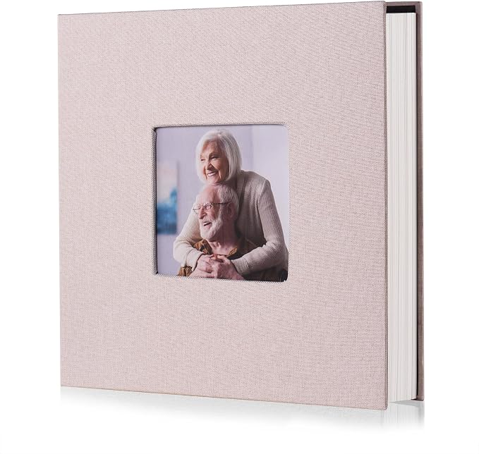 HoneyTolly Photo Album Self Adhesive Scrapbook Album for 4×6 Pictures DIY Magnetic Linen Cover Album 15 Sheets/30 Blank Pages for Family Wedding, Birthday, Christmas, Anniversary (Light Beige) by HoneyTolly