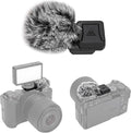 JJC Cold Shoe Wind Muff for Canon EOS R50 V R50V Camera(Not for R50), Black | Furry Windshield with Shoe Adapter Mount Holder for LED Light Microphone Attachment, Canon R50V Vlogging Accessories by JJC