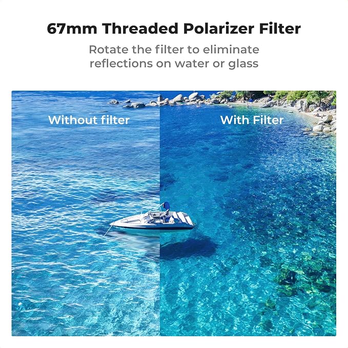 K&F CONCEPT 6.1inch Magnetic Lens Filter Mount Adapter with 67mm CPL Filter | Compatible with iPhone 17/16/15/14/13/12, 16/15/14/13/12 Pro, FA201 - Image 2