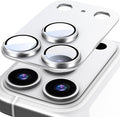 Suoman for iPhone 17 Pro Max Camera Lens Protector -Silver | [All-in-one Frosted] [Strong-Adhesion] Metal Frame Tempered Glass Camera Lens Cover by Suoman