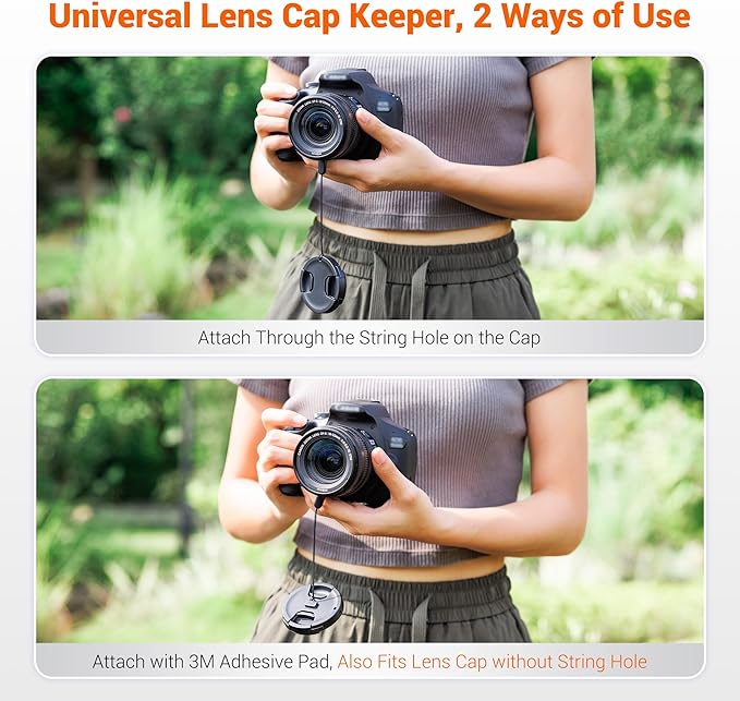JJC 86mm Front Lens Cap Cover + Anti-Loss Cap Keeper Leash for Camera Lens | Center Pinch, Lens Protective Cover, Compatible with 86mm Thread Camera Lenses - Image 3