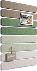 Fluxynara 13" x 2" Felt Wall Panels, Moss Haven | 8-Pack Includes 50 Push Pins and Adhesive Tabs for Photos, Notes and Decor in Bedroom Doors, Home Office or Studios by FLUXYNARA