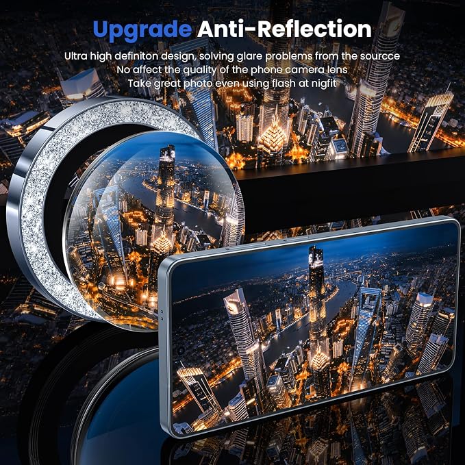 WSKEN for Samsung Galaxy S26 Ultra Camera Lens Protector - Ultra Thin | Case Friendly, 9H Shatterproof Tempered Glass, Anti Scratch Metal Circle, Camera Screen Protector Cover Accessories, Blue - Image 2