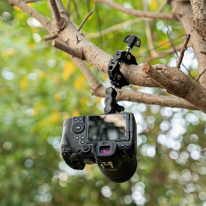 Universal Super Clamp Camera Mount, Adjustable Metal Heavy Duty Clamp with 1/4"-20 & 3/8"-16 Threads, 0.47-2.36'' Jaw Grip Desk Clamps for Magic Arm Light Stand Tube Bike Handlebar Stroller Tripod - Image 8