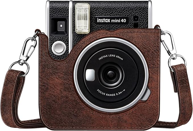 FINTIE Protective Case for Fujifilm Instax Mini 40 Camera | Camera Travel Bag, Adjustable Shoulder Strap, Snap Closure, Removable Front Cover, Daily Protection, Vegan Leather - Image 9