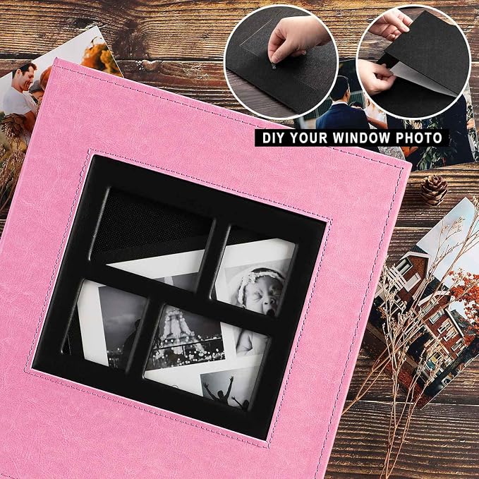 Ywlake Photo Album 4x6 500 Pockets Photos, Extra Large Capacity Family Wedding Picture Albums Holds 500 Horizontal and Vertical Photos Pink - Image 4