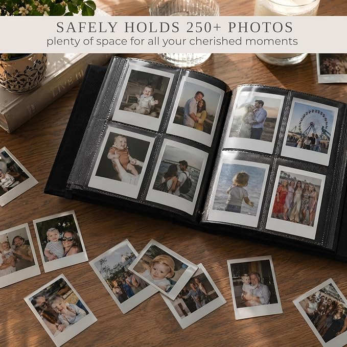 Beautiful Polaroid Photo Album for 2x3" Photos - Holds 240 Pictures | Safely Stores 240 Pictures of Unique Memories - The Perfect Instax Mini Compatible Book for Trading Collection Cards - Image 5