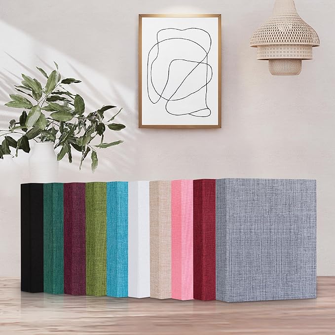 Mublalbum 2 Pack Small 4x6 Photo Album, 52 Pockets, Linen Cover,Gray | Linen Cover, Portable Mini Picture Book, Holds 52 Vertical Pockets for Artwork Postcards, Picture Storage - Image 6