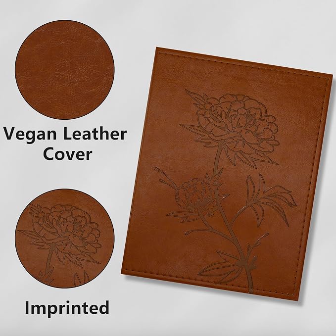 Vienrose 4x6 Photo Album 2 Pack Holds 52 Photos Each Vegan Leather | Vertical pockets, Brown, Portable, Memory album, Family Wedding Baby Travel - Image 6