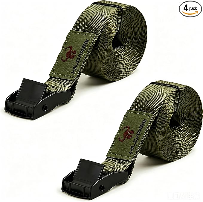 1" x 6.6' Trail Camera Strap,1800 lbs,Heavy-Duty Game Camera Strap,Tree Belts,Durable Nylon Fiber,Alloy Buckle (Pure Green 2Pack) by WildAres