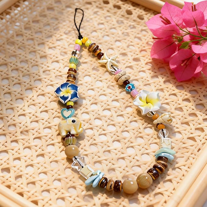 Cute Beaded Camera Wrist Strap for Phone, Digital Camera Charm Lanyard, Pearl Beaded Chain for Bag Keychain Gift - Image 6