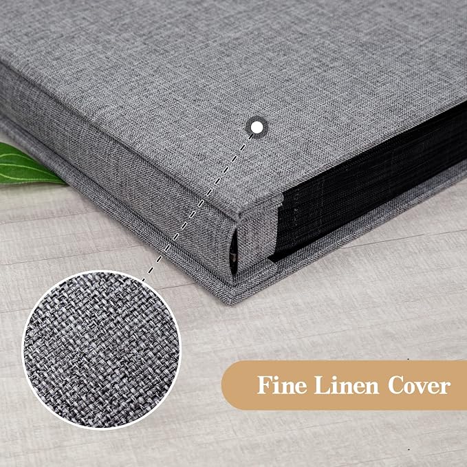 potricher Photo Album 4x6 Pictures, 1000 Pockets, Linen Cover, Gray | Linen Cover, Front Window, Large Capacity 4x6 Picture Albums, Photo Book for Family, Wedding, Anniversary, Baby, Keepsake - Image 6