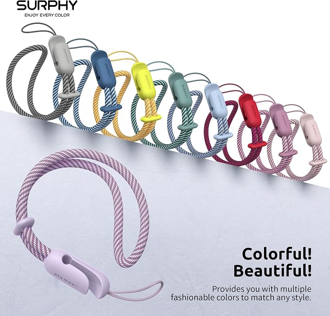 SURPHY 2 Pack Phone Lanyard, Phone Wrist Strap for Case, Camera Wrist Strap | Ultra-Light 2-Color Braided Phone Strap, Cellphone Charm Strap, Anti-Lost Wrist Lanyard for Women and Men,Lilac Lilac Purple - Image 7