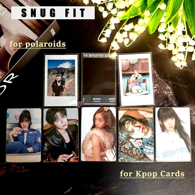 Kpop Card Sleeves, 58x88mm Photo Protector for Polaroid Instax Mini | 100PCS Clear Polypropylene, PVC-Free, Acid-Free Card Shield, 200 Micron/0.2mm Thick, 2.28x3.46in Snug Fit Photo Sheet Pocket - Image 6