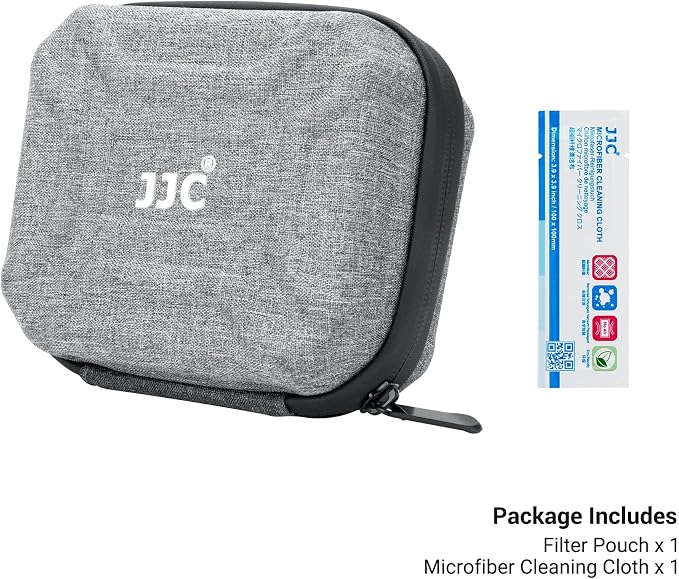 JJC 10 Pockets Hard Shell Lens Filter Bag Up to 95mm, Water Resistant & Dustproof, Camera Filter Pouch Carrying Case for Photography Round Filter with Microfiber Cleaning Cloth - Image 8
